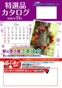 特選カタログ11月号を掲載しました
